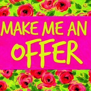 Bright Pink and Green Graphic Sign..